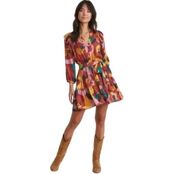 Marine Layer "Elise" Mini Dress in Exploded Floral (XS) - Picture 1 of 10